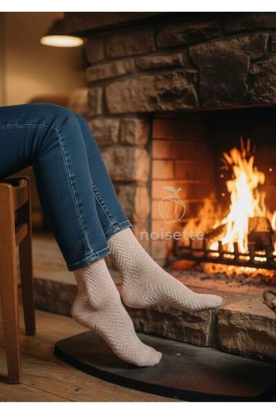 noisette Box of 4 Zigzag Patterned Women's Socks