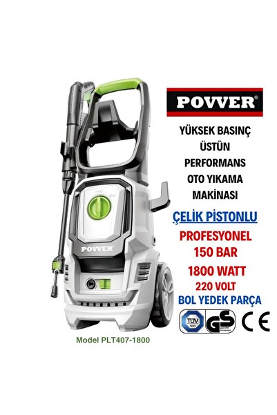 povver Profesyonel Yüksek Basınçlı Yıkama Makinası (1800 W-150 BAR)