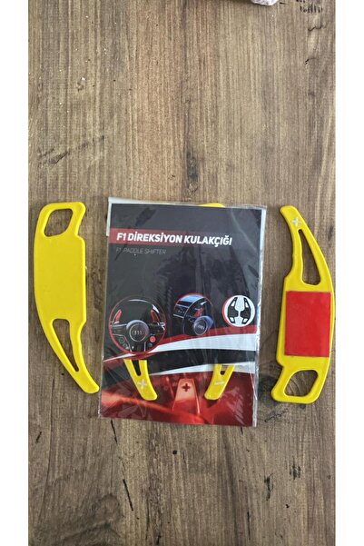 ASTUNİNG universal direksiyon vites f1 kulakçık paddle shift sarı renk parlak