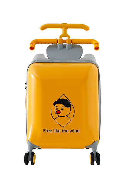 Fab N Funky Free Like The Wind Printed Trolley Luggage Bag, Durable, Smooth W...