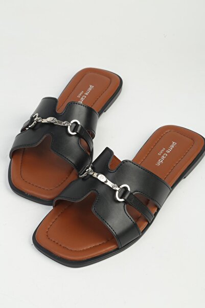 Pierre Cardin Women's Black Slippers Pc-55740