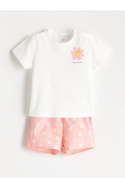 LC Waikiki I Floral Baby Girl T-Shirt and Shorts 2-Pack from Freezen Store
