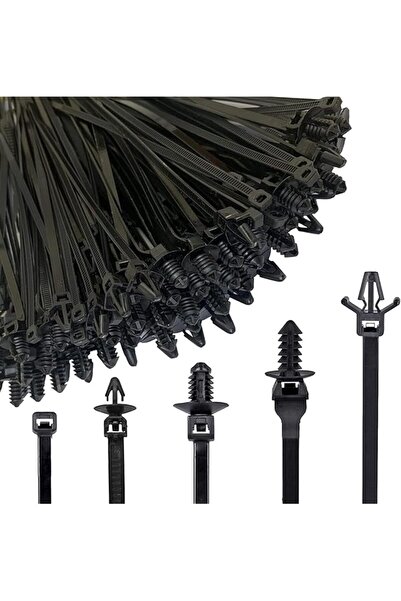 The Bros 160 قطعة من أربطة كابلات نايلون عالمية للتثبيت بالضغط، حزام ذاتي الق...