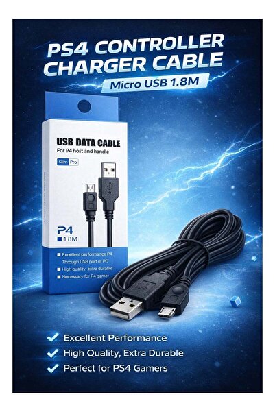 Generic CABLE CONV PS4 Controller Charger Cable Micro USB 1.8M