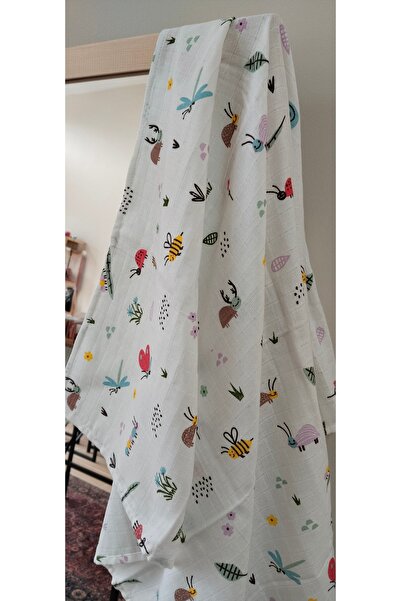 Canbutik 100% Organic Cotton Single Layer Muslin Blanket/Blanket 100 cm