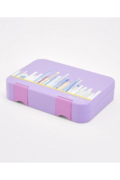 Bonfino Lunch Box, City Theme, Easy to Carry, Leak-Proof Lid, Microwave Safe,...