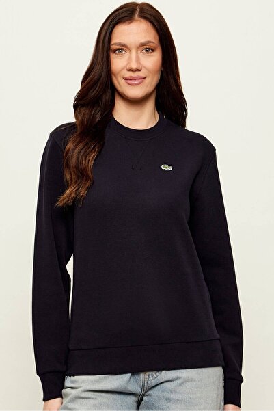 Lacoste Women's Relaxed Fit Crew Neck Cotton Sweatshirt Women's Relaxed Fit S...