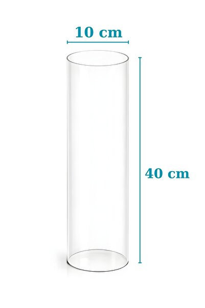 Panipal Outdoor Pelet Sobası için Borosilikat Cam Boru 40 cm