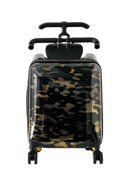 Fab N Funky Camouflage Trolley Luggage Bag, Smooth-Rolling Wheels, Durable Co...