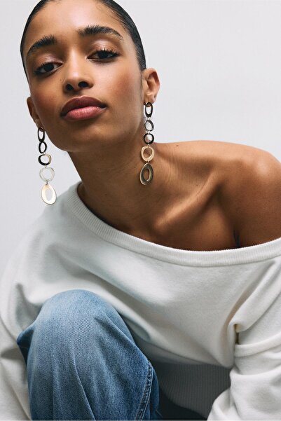 Stradivarius Asymmetric ribbed hem knit sweater