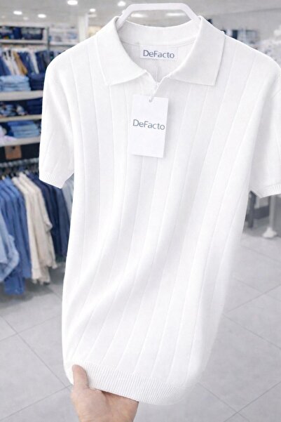 DeFacto Erkek Yazlık Kısa Kollu Rahat Kalıp Polyemid A Kalite Tişört