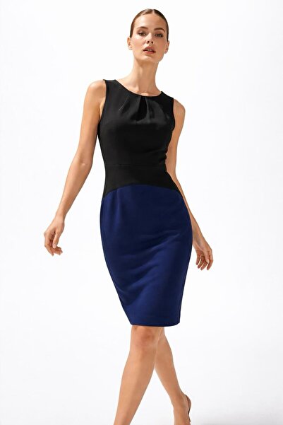 Gönülden Tasarım Two-Color Women's Dress, Size 38