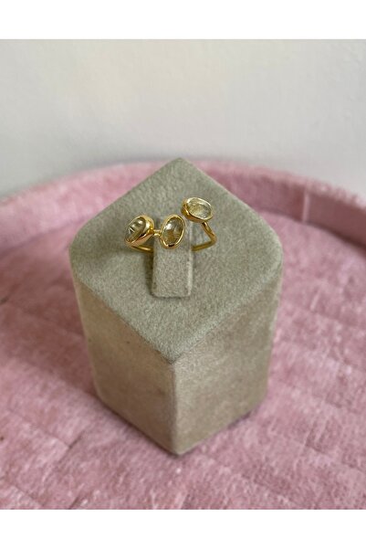 Src Jewelry 925 Ayar Gümüş Altın Rutilli Kuvars Yüzük