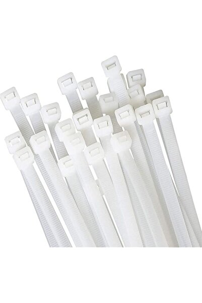 The Bros أربطة بلاستيكية بيضاء شديدة التحمل مقاس 18 بوصة، عبوة من 100 قطعة، ق...