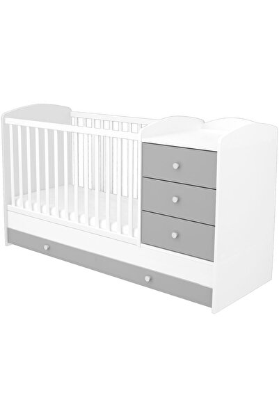 Hubners Patut copii transformabil din lemn cu 4 sertare Patrik Kombi 120x60 c...