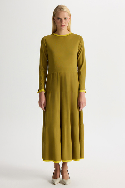 MISS DALIDA Biyesi Renkli Triko Elbise Amber