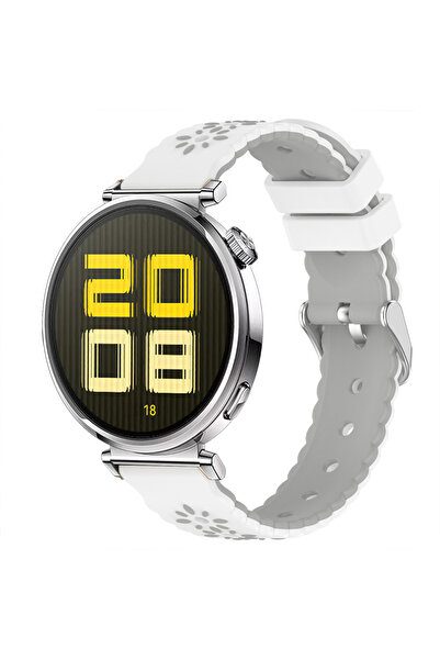 Sneezy ساعة هواوي GT5 مقاس 41 ملم، سوار سيليكون ناعم بنمط زهور، أنيق وقابل لل...