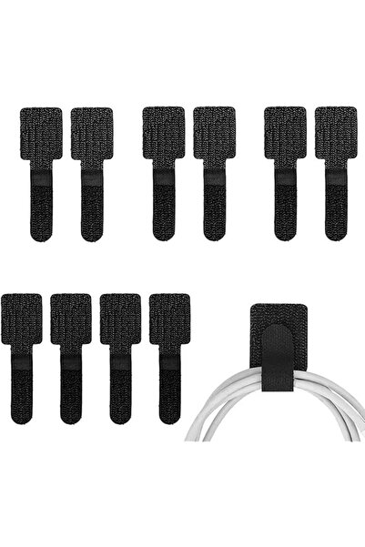 The Bros 10 قطع من أربطة الكابلات القابلة لإعادة الاستخدام، منظم أسلاك، حامل ...