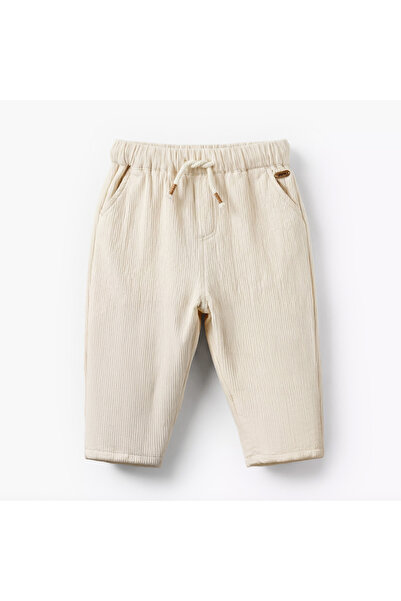 giggles بنطال سهل الارتداء بتصميم مضلّع - إغلاق برباط