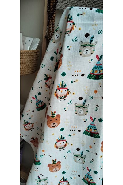 Canbutik 100% Organic Cotton Single Layer Muslin Blanket/Blanket 100 cm