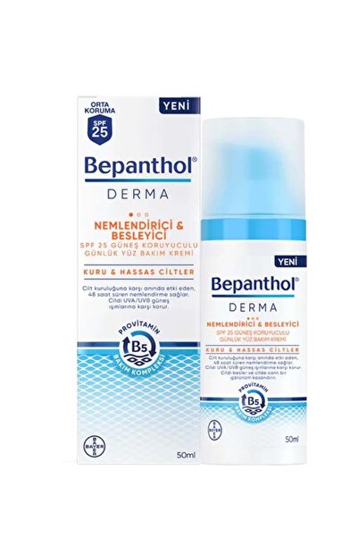 Bepanthol Derma Nemlendirici & Besleyici SPF25 Günlük Yüz Bakım Kremi 50 ml