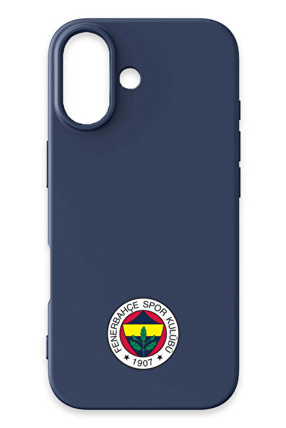 Fenerbahçe iPhone 16 Uyumlu Arma Lacivert Silikon Lisanslı Telefon Kılıfı