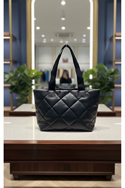 addy Γυναικεία τσάντα ώμου και χειρός Puffy Geometric Baguette Μαύρη E30 B23