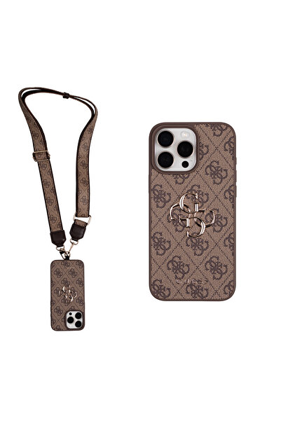 Guess iPhone 16 Pro Max Compatible Case Licensed 4g Large Metal Logo Thick St...