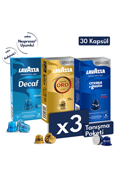 LavAzza Qualita Oro, Crema E Gusto Decaf My Easy Day, 30'Lu Introduction Pack...