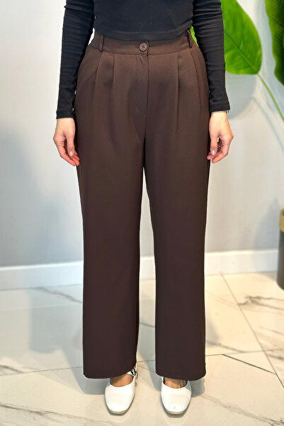 Lale Butik Palazzo Trousers 01 Brown