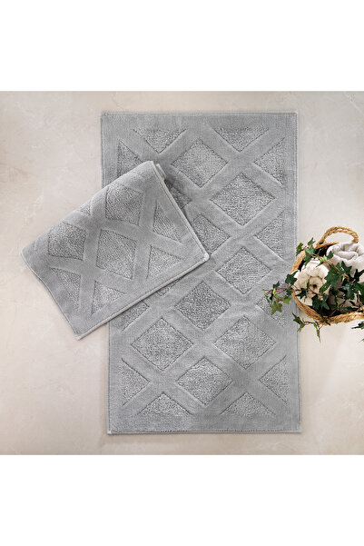Schafer Home Liora Cotton 2-Pack Bath Mat-Grey