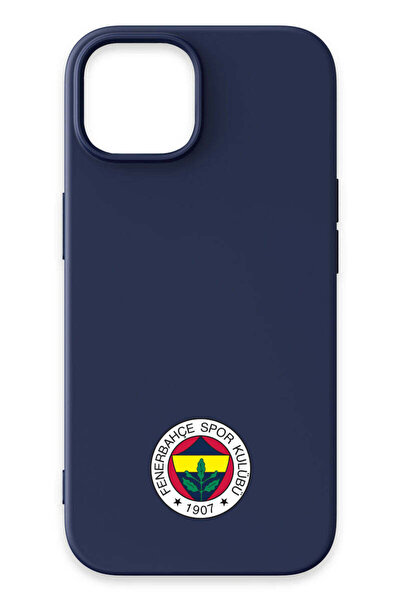 Fenerbahçe iPhone 14 Uyumlu Arma Lacivert Silikon Lisanslı Telefon Kılıfı