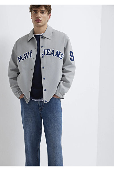 Mavi Embroidery Detailed Gray Jacket Loose Fit / Relaxed Fit 0110769-82824