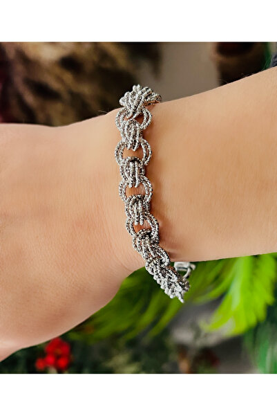 ACAR TAKI Xuping Shiny Interlinked Chain Bracelet 20Cm-Silver Color Acr9045