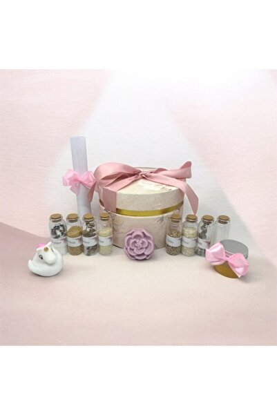 OEM Set de condimente pentru prima baie cu nașii, cutie cu flori
