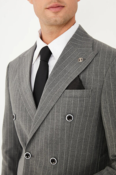 The Tailor Classics Men's Suit - Plain Striped Woven Suit Men's Trousers Jacket