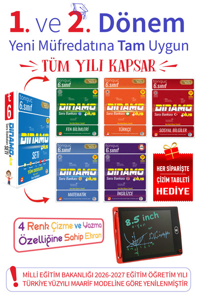 Tonguç Yayınları 6. Sınıf Tüm Dersler Dinamo Soru Bankası Seti | Yeni Nesil |...