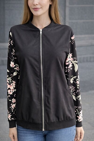 Gönülden Tasarım Floral Women's Zipper Jacket M/L