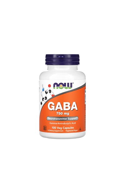 Now Foods GABA 750 mg 100 capsule vegetale -