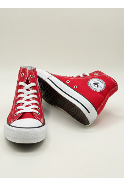 homiro Unisex Long Linen Sneakers - Red