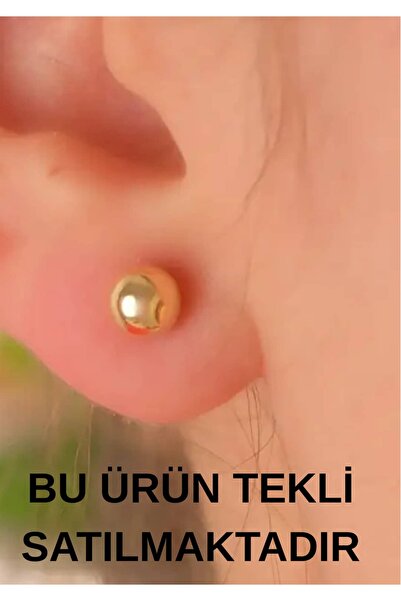 YCL JEWELLERY (TEKLİ) 8 Ayar Altın Top Küpe (5mm)