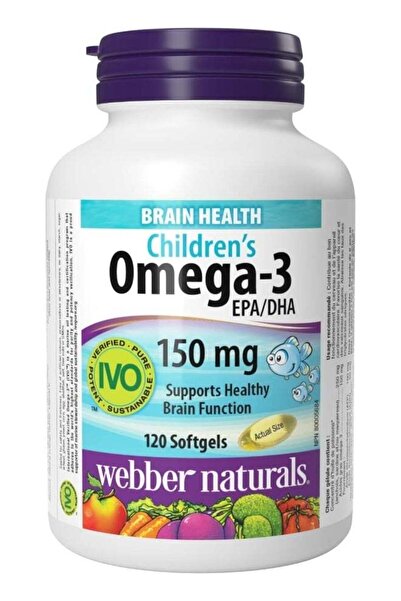 webber naturals Omega-3 For Children 150Mg Dha/Epa Softgels Brain, Vision And...