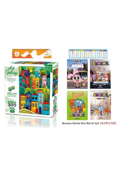 Ks Puzzle Ks Home Sweet Home Ks Games 300 Parça Puzzle 34x48 cm-19261 ve 4 Ad...