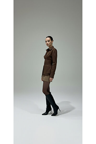 Auragul Wrap - Belden Bağlamalı Gömlek