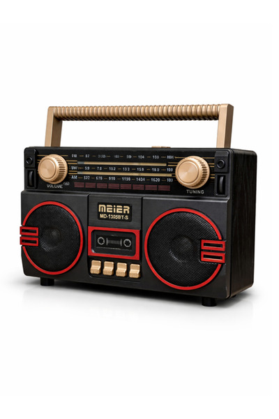 ERDİNEKS TRT Bandrollü Klasik Nostaljik Güneş Panelli Radyo Bluetooth Çift Ho...