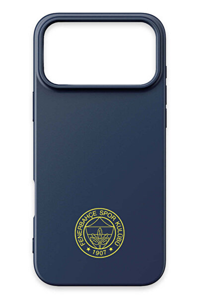 Fenerbahçe iPhone 17 Pro Uyumlu Sarı Arma Lacivert Silikon Lisanslı Telefon K...