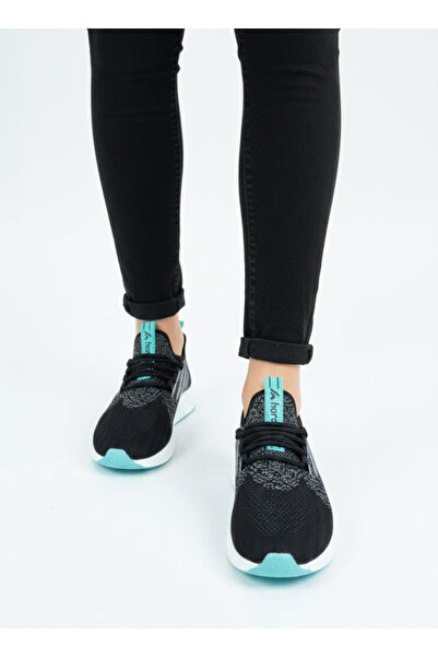 homiro حذاء رياضي للجنسين برباط - أسود - أخضر مائي