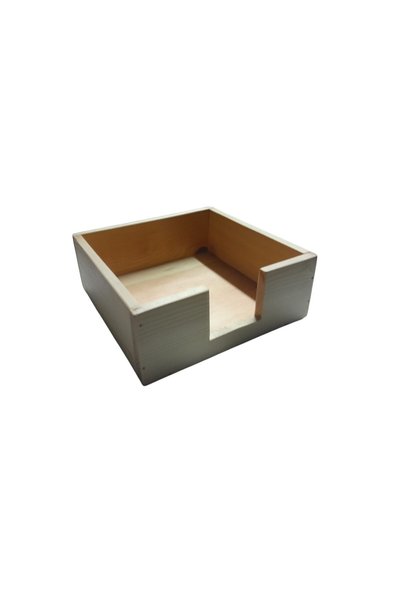 Makodesign Wooden Napkin Holder – Natural Solid Wood Square Napkin Holder, Desktop Napkin Holder
