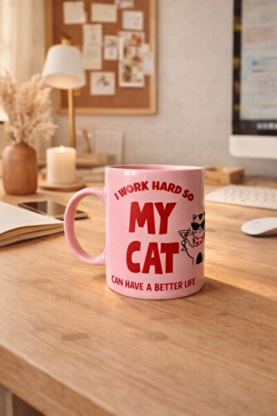 DVOYAGE Cat Mug - Special Humorous Design for Cat Lovers (300 ml)