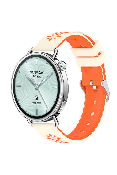 Sneezy ساعة Mi Watch S4 مقاس 41 ملم، سوار من السيليكون الناعم بنمط الزهور، سو...